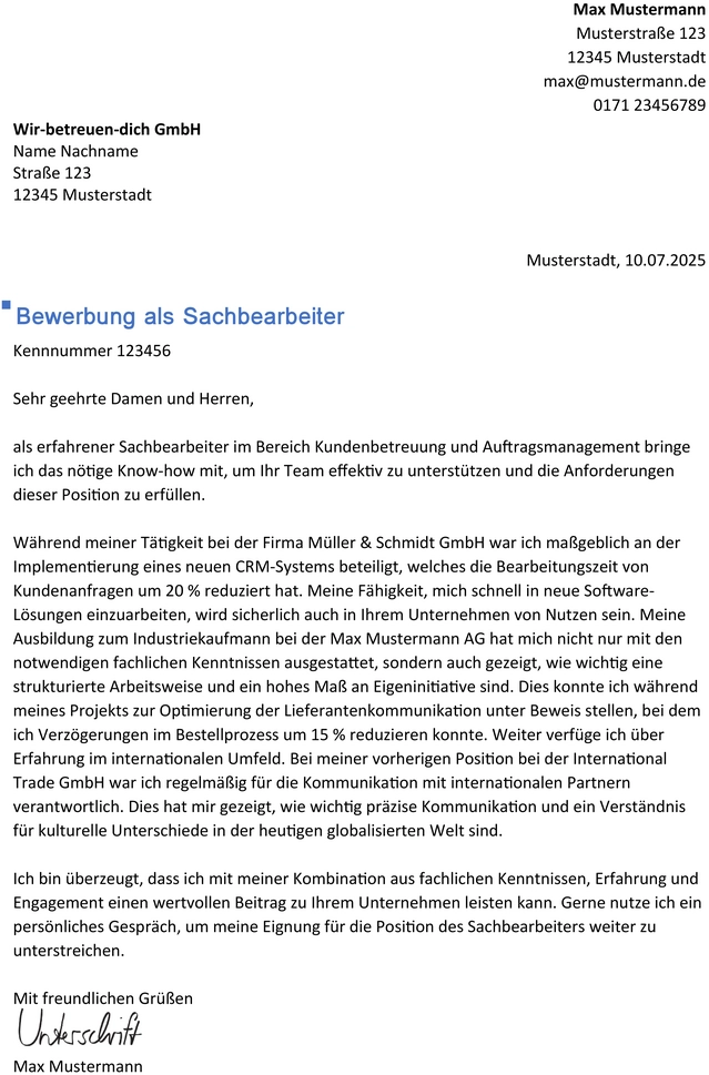 bewerbungsvorlage-sachbearbeiter-personal-hr