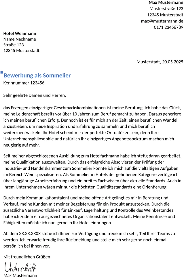 bewerbungsvorlage-sommelier-berufserfahren