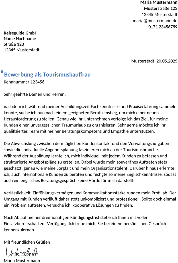 bewerbungsvorlage-tourismuskauffrau-berufseinstieg