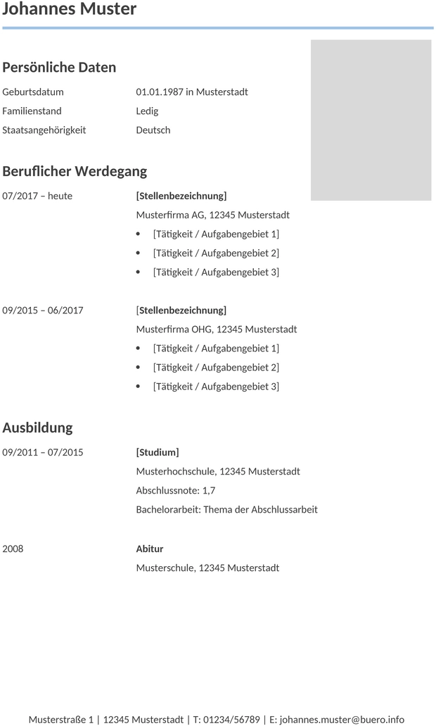 bewerbungsvorlage