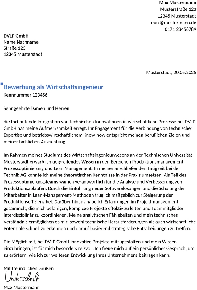 bewerbungsvorlagen-wirtschaftsingenieur-berufserfahren
