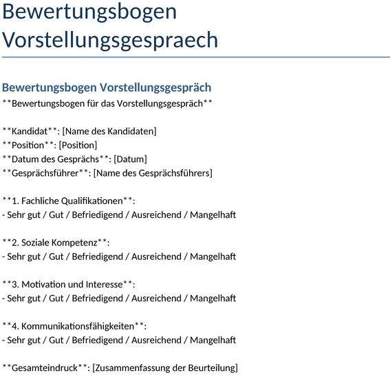 bewertungsbogen-vorstellungsgespraech