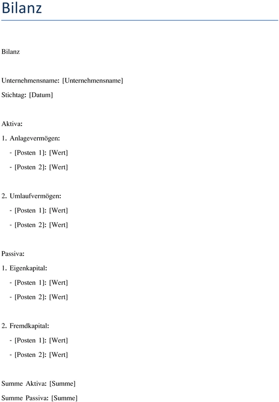 bilanz-vorlage-fuer-unternehmensfinanzen-und-berichterstattung