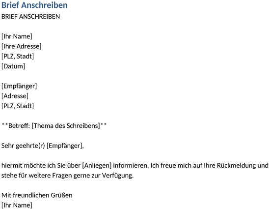 brief-anschreiben