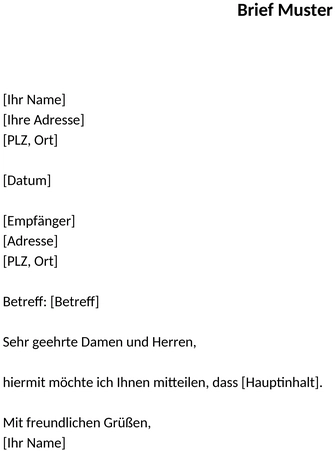 brief-mustervorlage