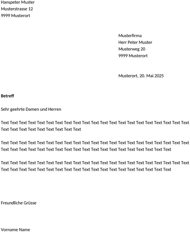 brief-vorlage-sichtfenster-rechts