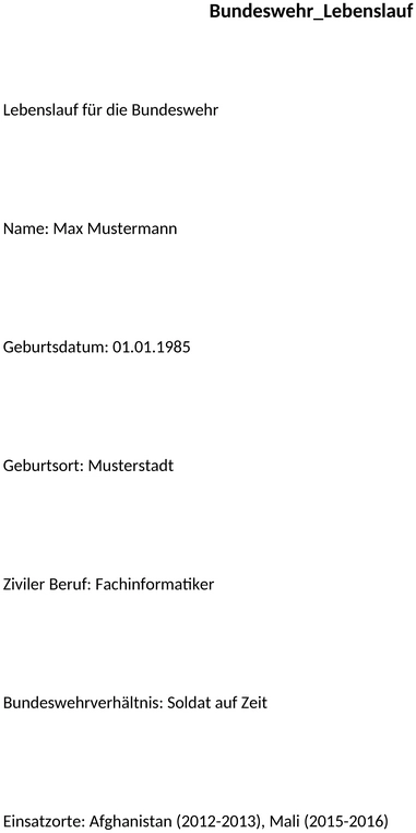bundeswehr-lebenslauf