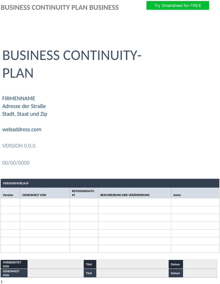 business-continuity-plan-vorlage-word
