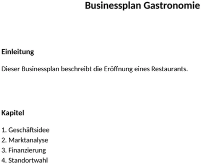 businessplan-gastronomie