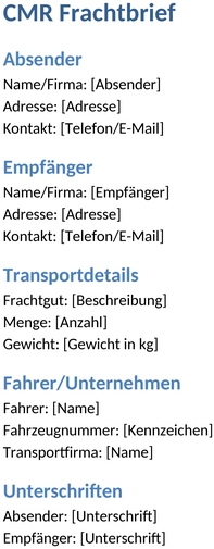 cmr-frachtbrief