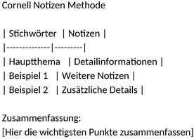 cornell-methode-notizvorlage