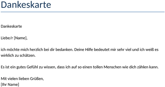 dankeskarte