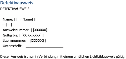 detektiv-ausweis