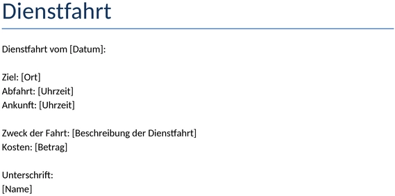 dienstfahrt-vorlage