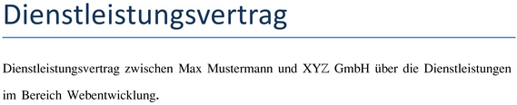 dienstleistungsvertrag-webentwicklung