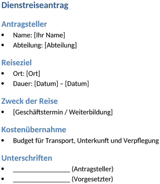 dienstreiseantrag