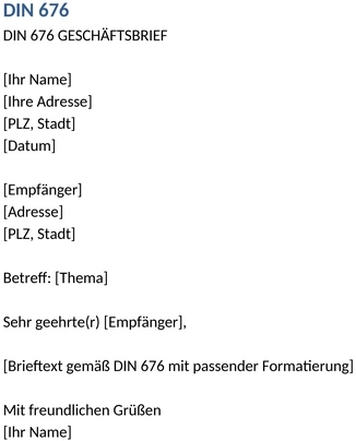 din-676-briefvorlage