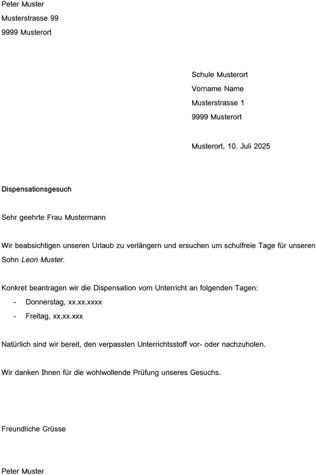 dispensationsgesuch-vorlage-fuer-schulfreiheit-fuer-kinder