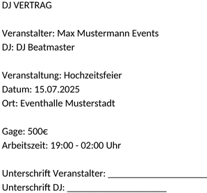 dj-vertrag