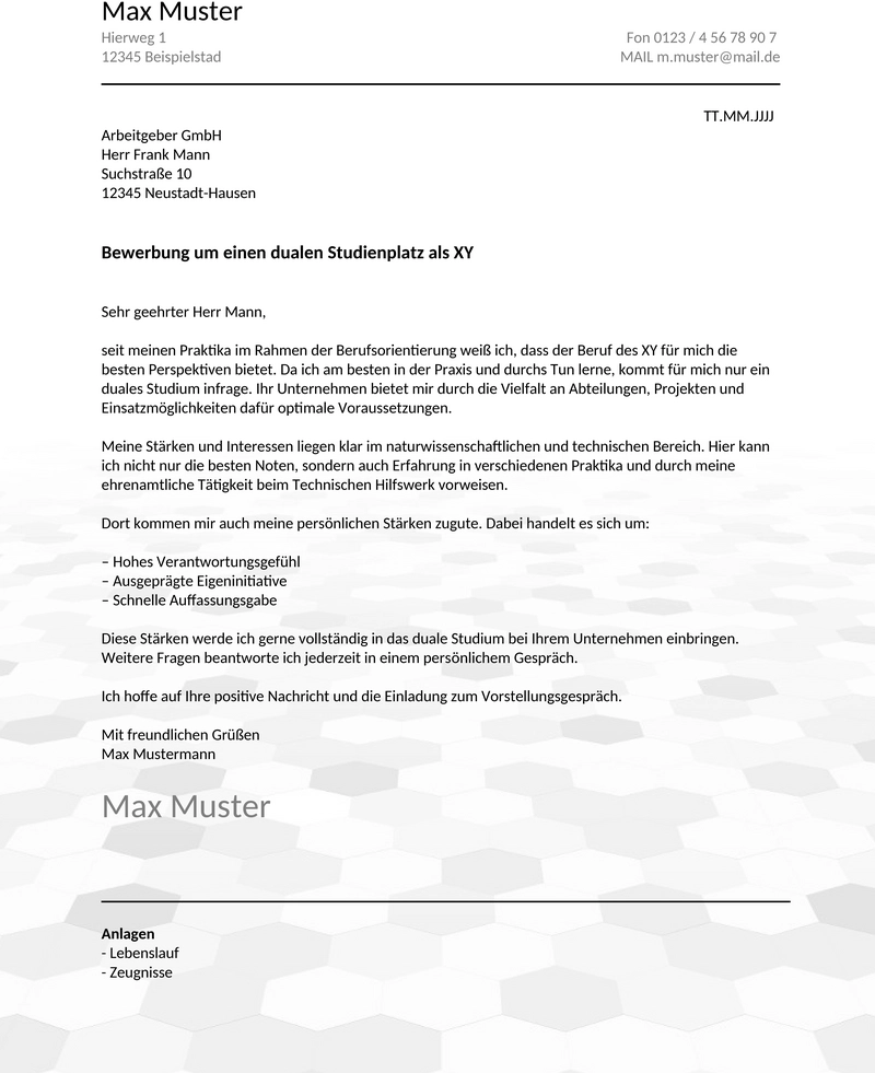 duales-studium-bewerbung-anschreiben-muster-vorlage
