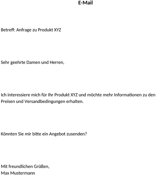 e-mail-vorlage