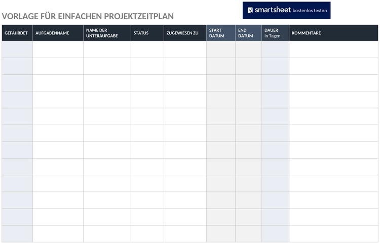 einfache-projekt-timeline-vorlage-word