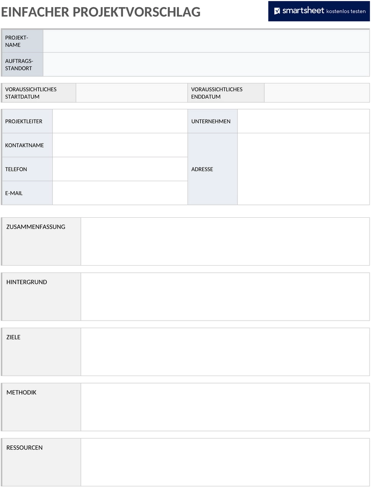 einfache-projektvorschlag-vorlage-word