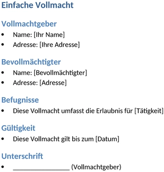 einfache-vollmacht