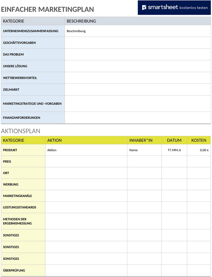 einfacher-marketing-plan-word