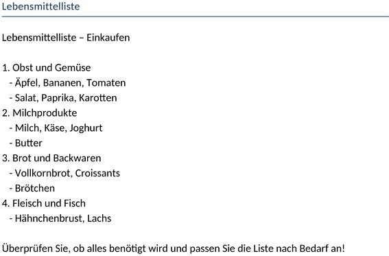 einkaufsliste-lebensmittel