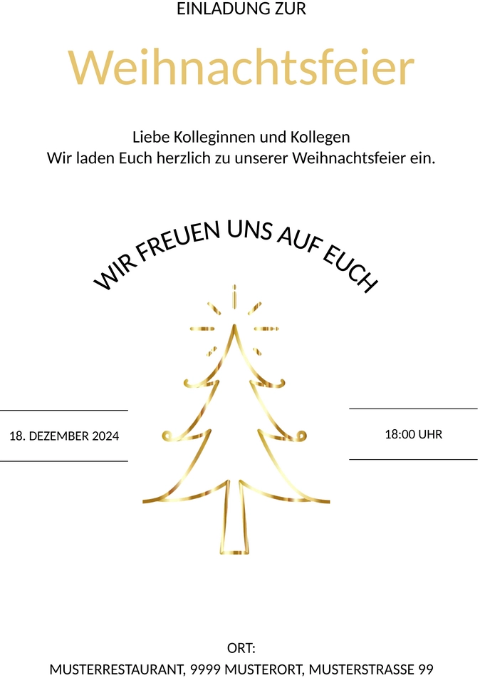 einladung-weihnachtsfeier-gold-vorlage