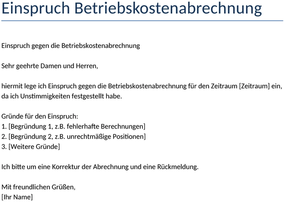 einspruch-betriebskostenabrechnung