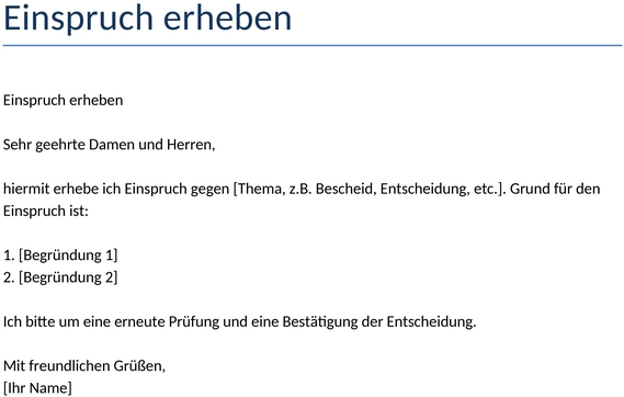 einspruch-erheben