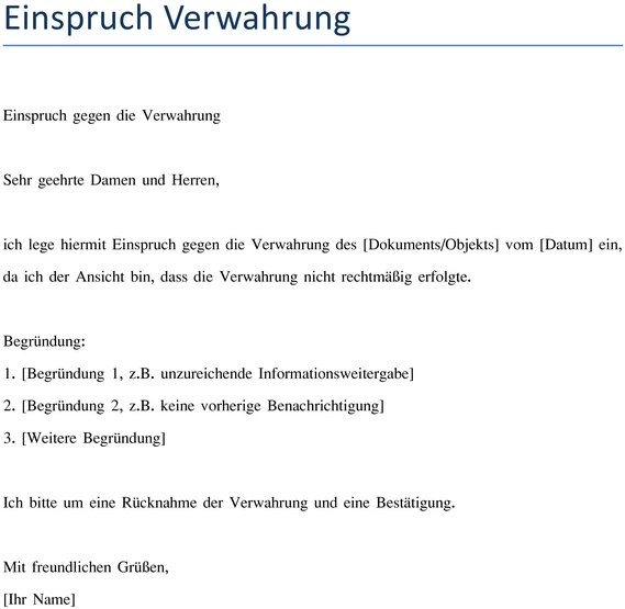 einspruch-gegen-die-verwahrung-vorlage