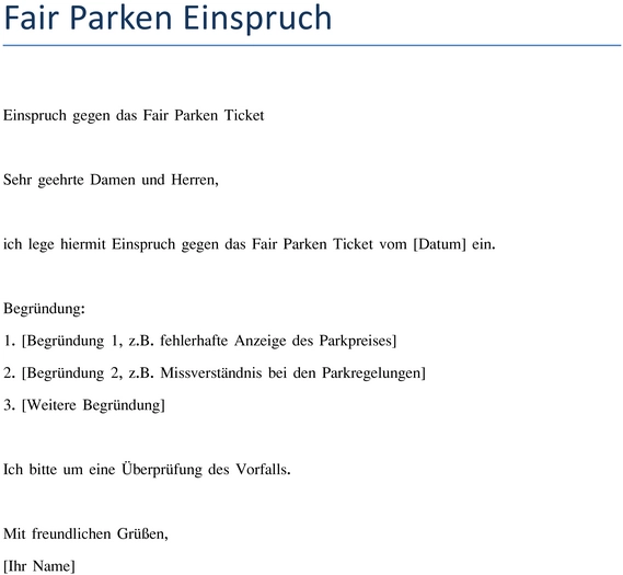 einspruch-gegen-fair-parken-ticket