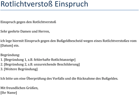 einspruch-gegen-rotlichtverstos-bussgeldbescheid-vorlage