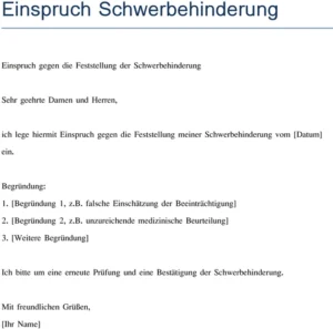 einspruch-gegen-schwerbehinderung-vorlage