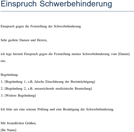 einspruch-gegen-schwerbehinderung-vorlage