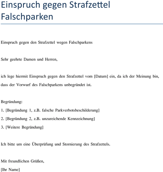 einspruch-gegen-strafzettel-wegen-falschparkens