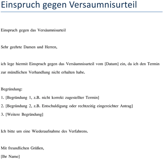 einspruch-gegen-versaeumnisurteil-vorlage