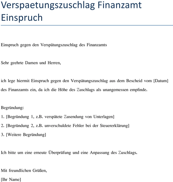 einspruch-gegen-verspaetungszuschlag-finanzamt