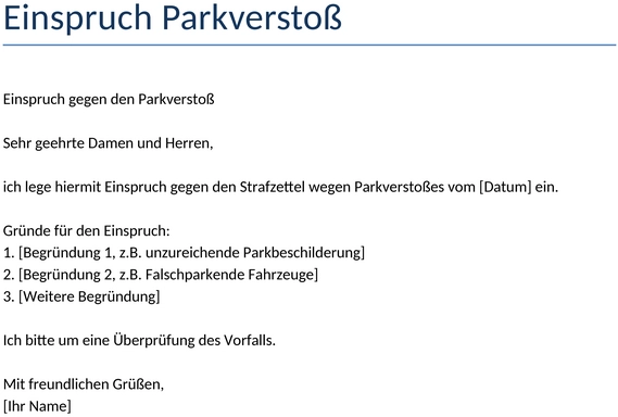 einspruch-parkverstoss