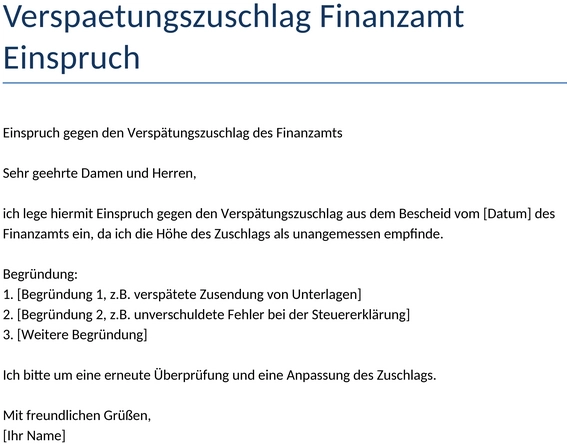 einspruch-verspaetungszuschlag-finanzamt
