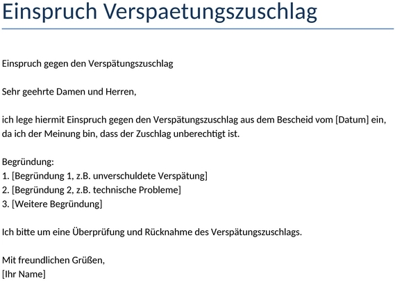 einspruch-verspaetungszuschlag