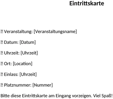eintrittskarte-designvorlage