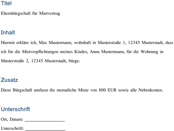 elternbuergschaft-fuer-mietvertrag-vorlage