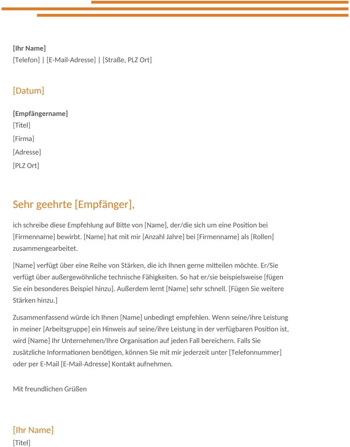 empfehlungsschreiben-bewerbung