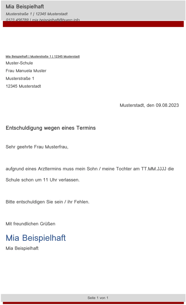 entschuldigung-arzttermin-schule-fruehzeitig-verlassen