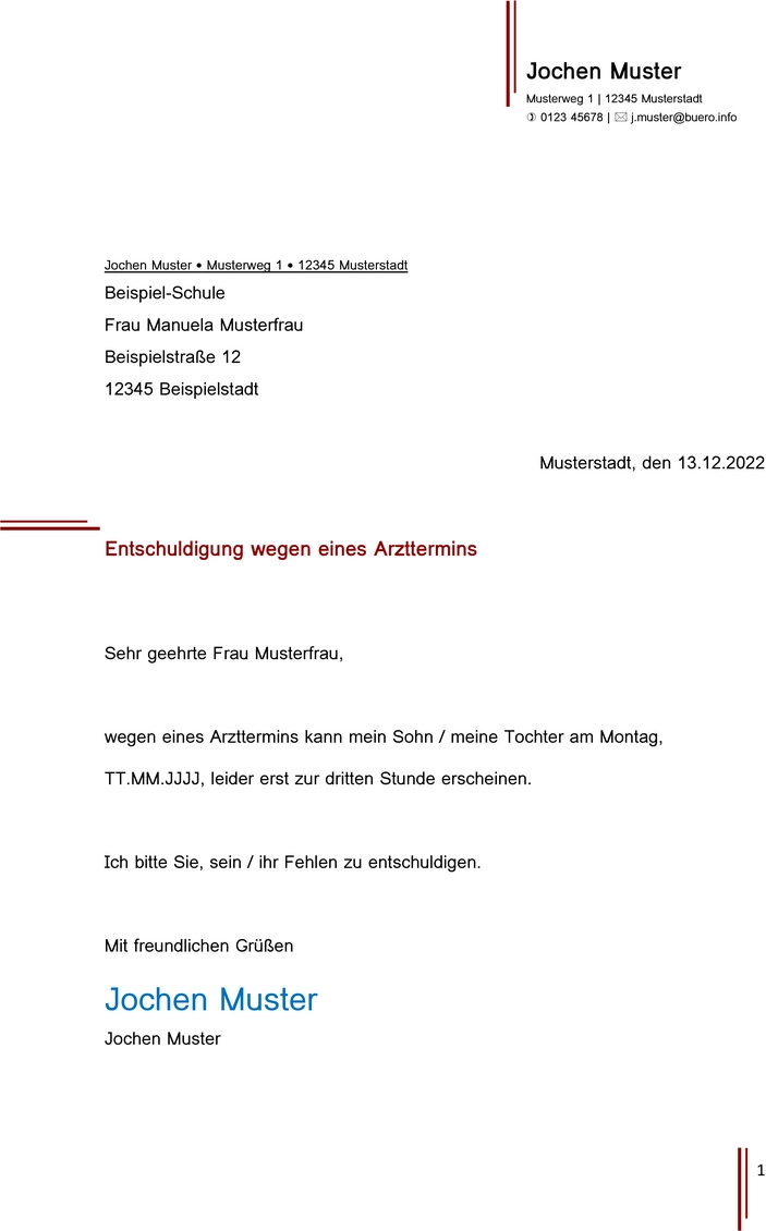 entschuldigung-arzttermin-schule-vorlage
