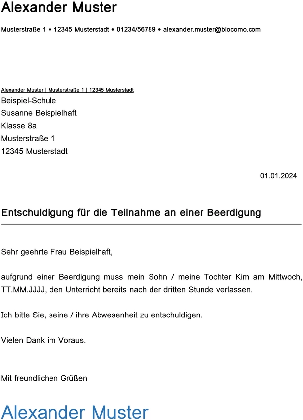 entschuldigung-beerdigung-kind-schule